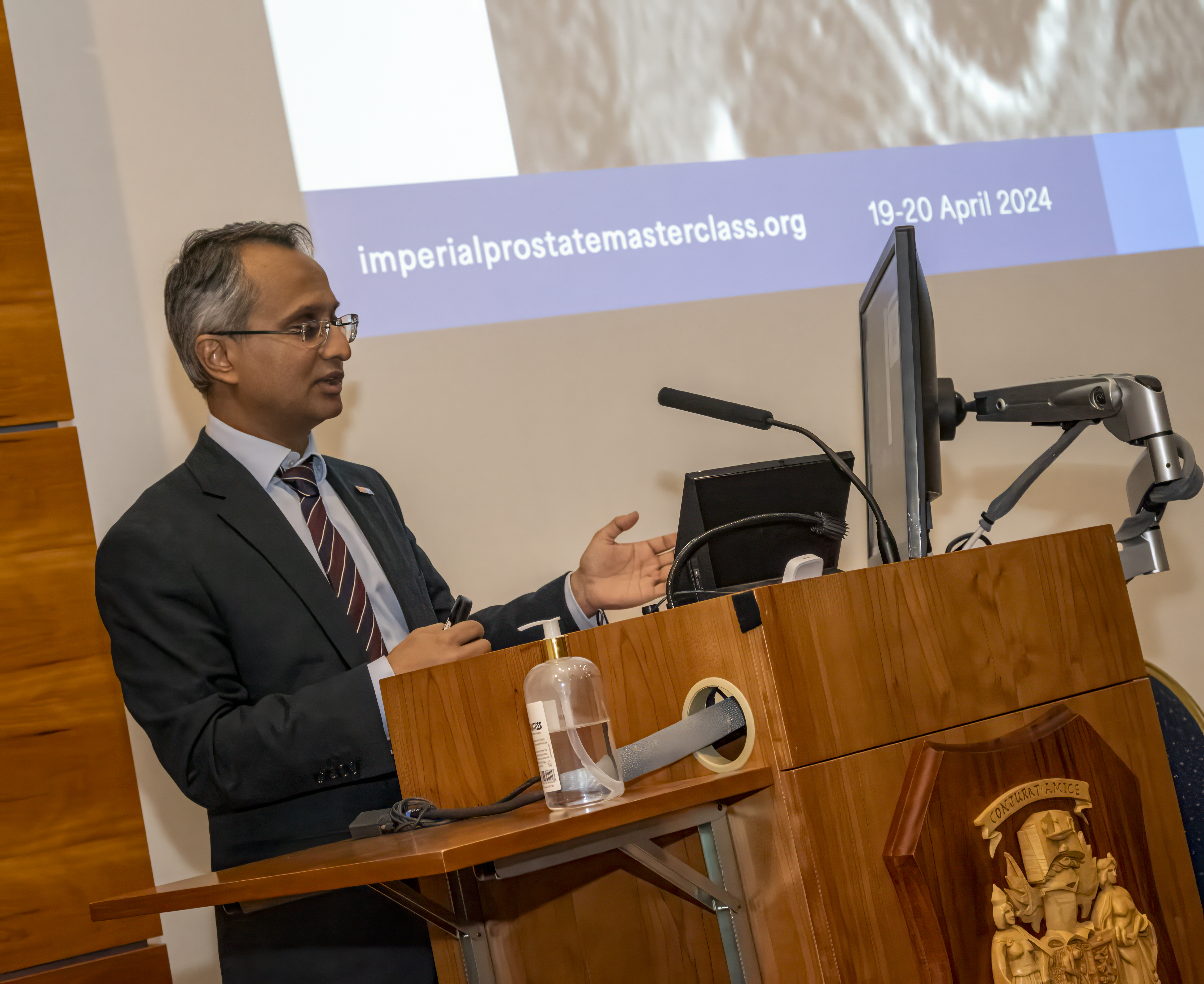 A speaker talking at the event